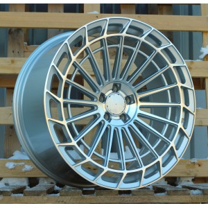 R22x10.5  5X112  ET  43  66.6  FBX162  (FB780)  Machined Silver (MS)  For MER  (Z6)  (Rear+Front)