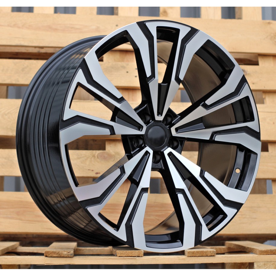 R22x10.5  5X112  ET  43  66.6  FBX307  Black Polished (MB)  For BMW  (Z5)  (HYBRID FORGED New X7 Rear+Front)