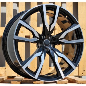 R22x10.5  5X112  ET  43  66.6  FE221  Black Polished (MB)  For BMW  (Z5)  (New X7 (Rear+Front))