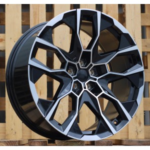 R22x10.5  5X112  ET  43  66.6  I5592  Black Polished (MB)  For BMW  (K8+Z7)  (NEW X7 (Rear+Front))