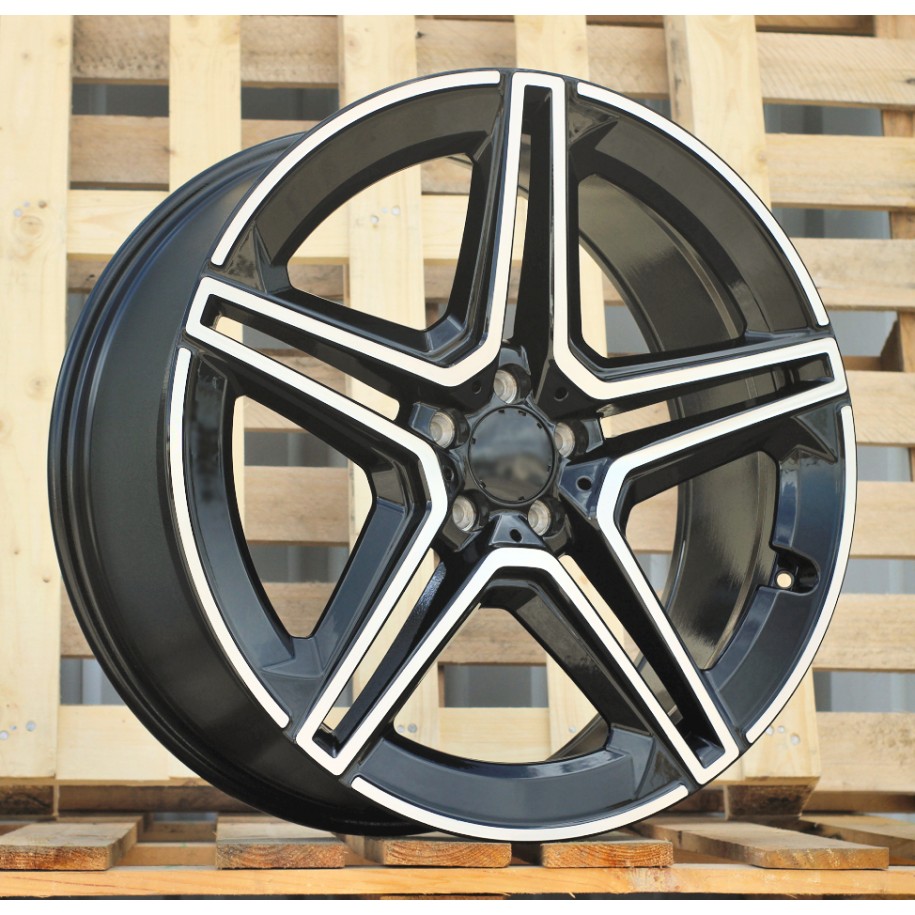 R22x11.5  5X112  ET  47  66.5  FBX142  (H3067F)  Black Polished (MB)  For MER  (Z3+M)  (HYBRID FORGED Rear+Front)