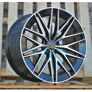 R22x11.5  5X112  ET  53  66.6  FBX387  Black Polished (MB)  For MER  (K3)  (HYBRID FORGED Rear+Front)