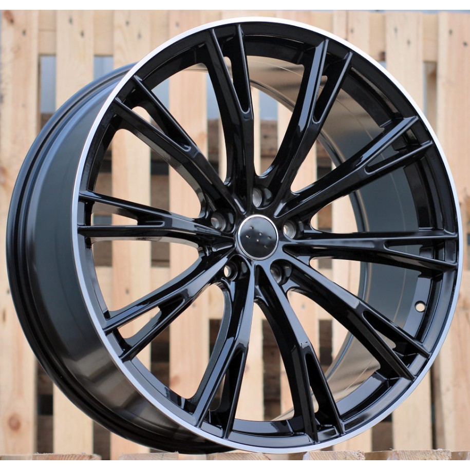 R22x9.5  5X112  ET  31  66.5  H5060  (IN1111/TS533)  Black+Polished Lip (BLPL)  For AUD  (K8)  (ABT Style)