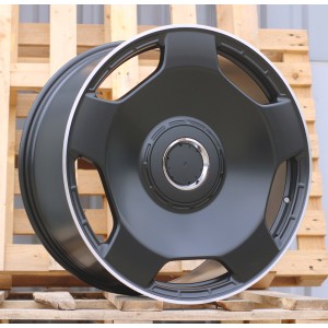 R23x10  5X130  ET  36  84.1  F5133  (FBX399)  Black Half Matt+Polished Lip (BLHMPL)  For MER  (K8)  (HYBRID FORGED)