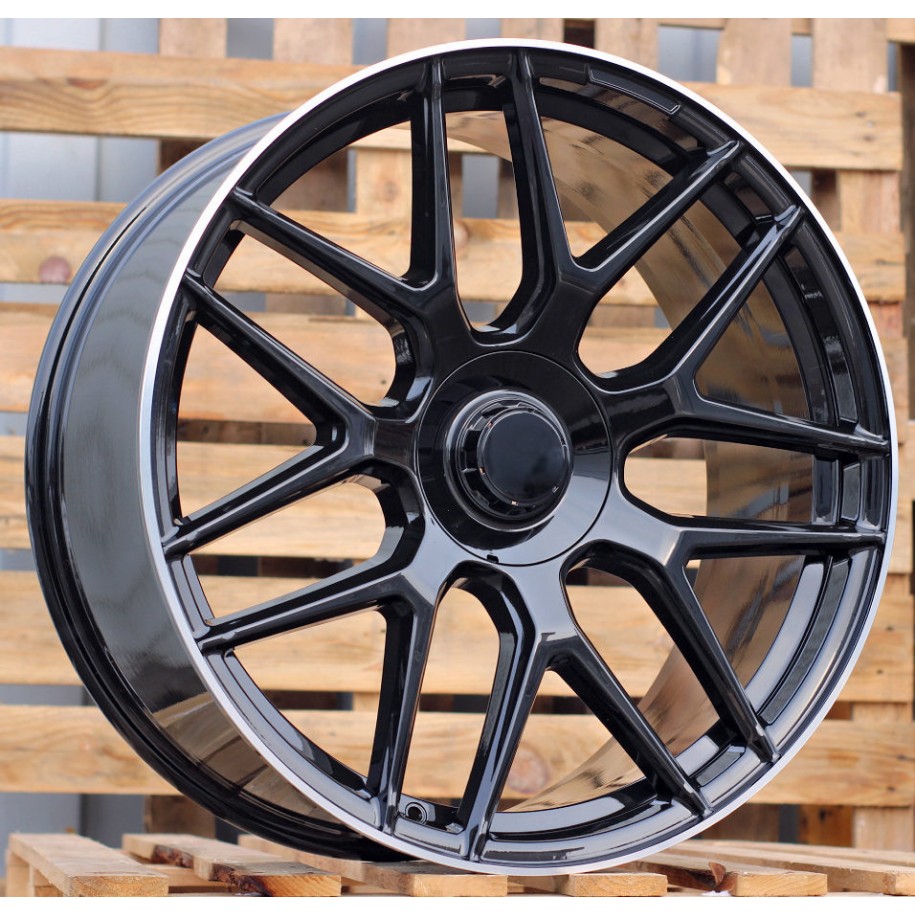 R23x10  5X130  ET  33  84.1  B5318  (A7102B)  Black+Polished Lip (BLPL)  For MER  (P)  (G Class)