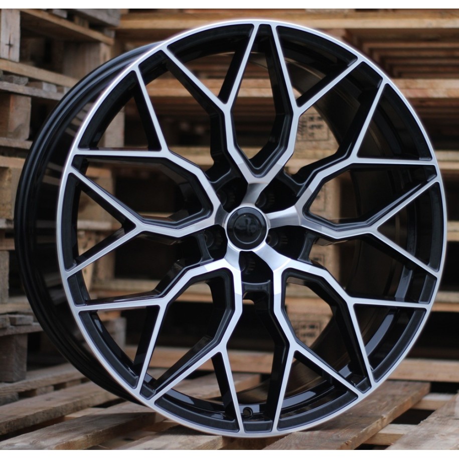 R23x10.5  5X112  ET  25  66.5  B1604  Black Polished (MB)  For RACIN  (Z4)  (STYLE VOSSEN)