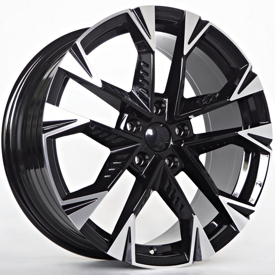 Ratlankis Ezra 8X18 5X112 ET40 57,1 Black machined spokes