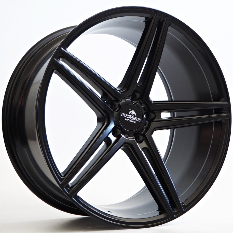 Ratlankis Forzza Bosan 10,5X21 5X112 ET38 66,45 Satin Black FLOW FORMING