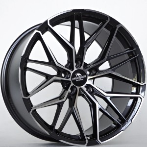 Ratlankis Forzza Stone 10,5X20 5X112 ET40  66,56 Black Magic Face Polished