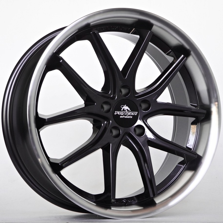 Ratlankis Forzza Storm 8,5X19 5X112 ET35 66,45 Black Magic Lip Polished