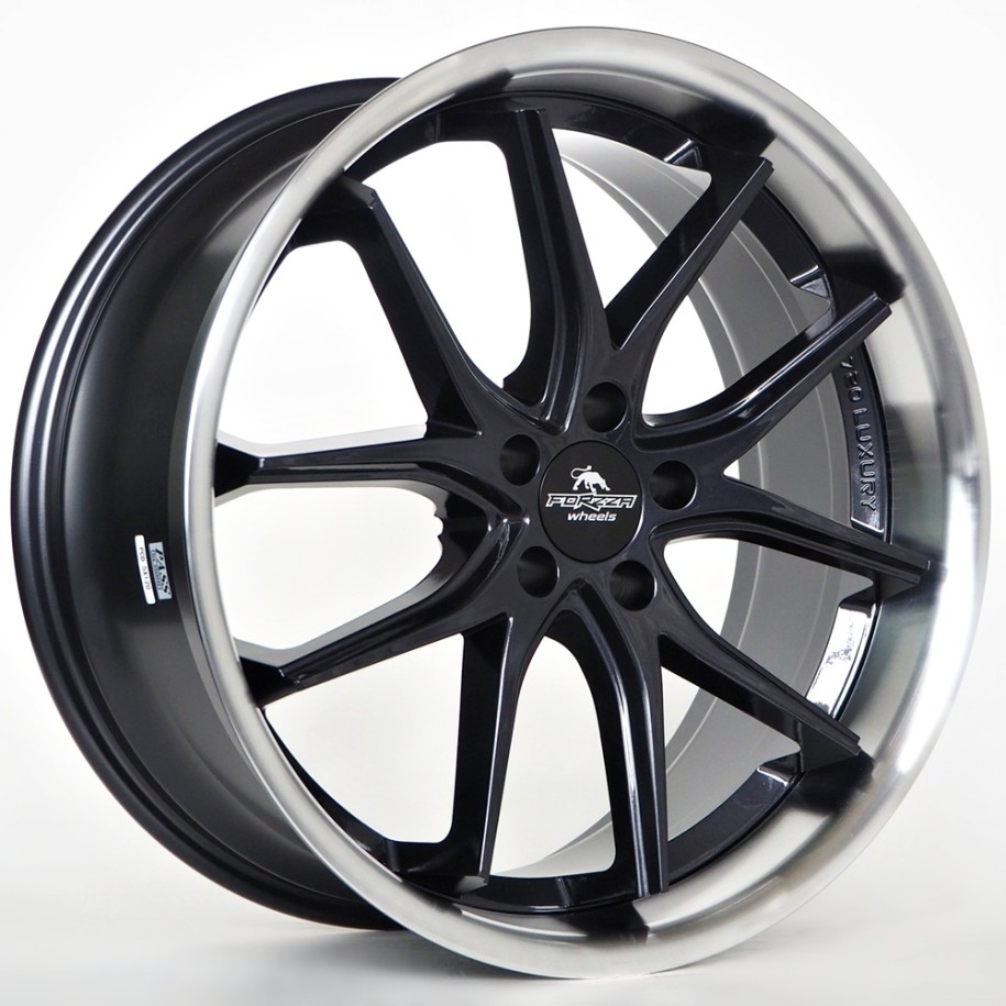 Ratlankis Forzza Storm 9X20 5X120 ET30 72,56 Black Magic Lip Polished