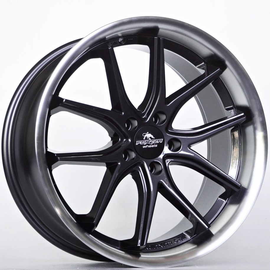 Ratlankis Forzza Storm 9,5X19 5X120 ET38 72,56 Black Magic Lip Polished