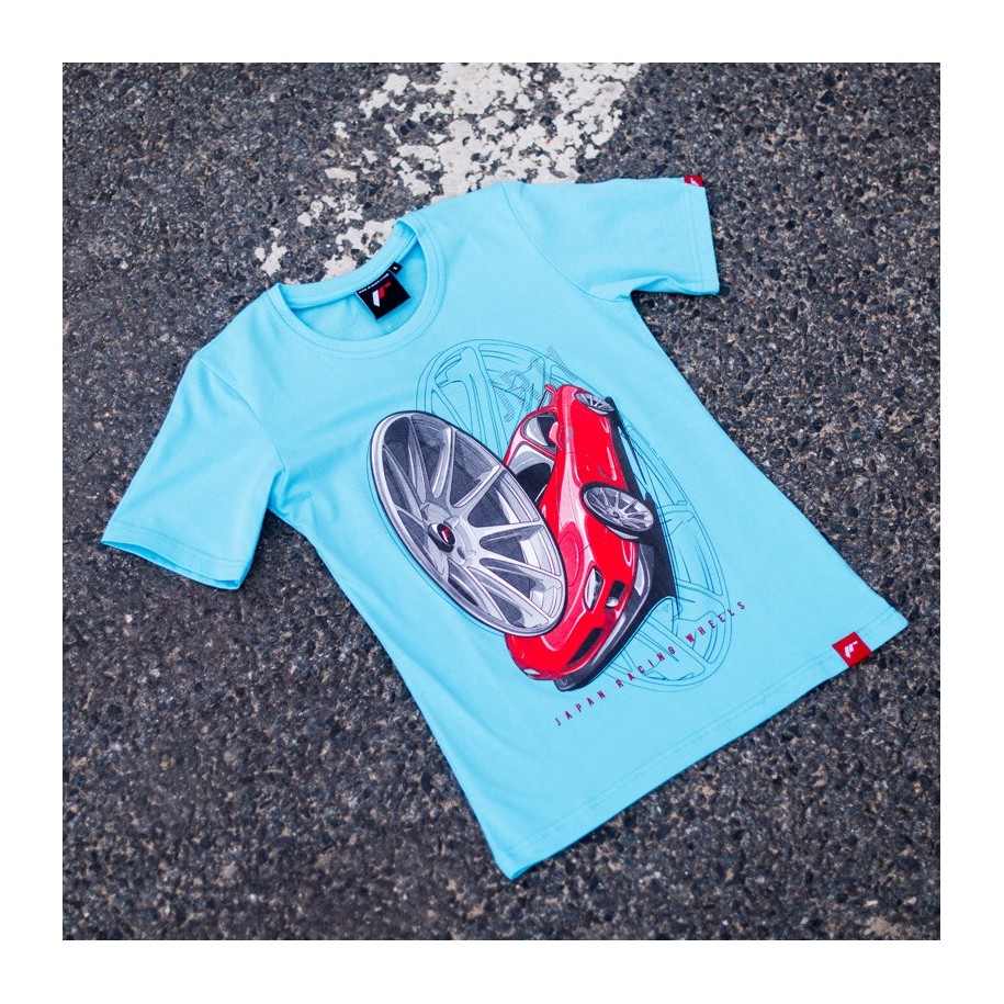 JR Women's T-Shirt JR-11 Car Turquoise Size L