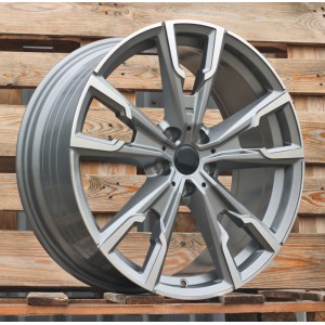 R19x8  5X112  ET  46  66.6  YF5710  Grey Polished (MG)  For BMW  (Z6)  (HYBRID FORGED (X1 iX1 X2 iX2 Series 1(F40) 2(F44))