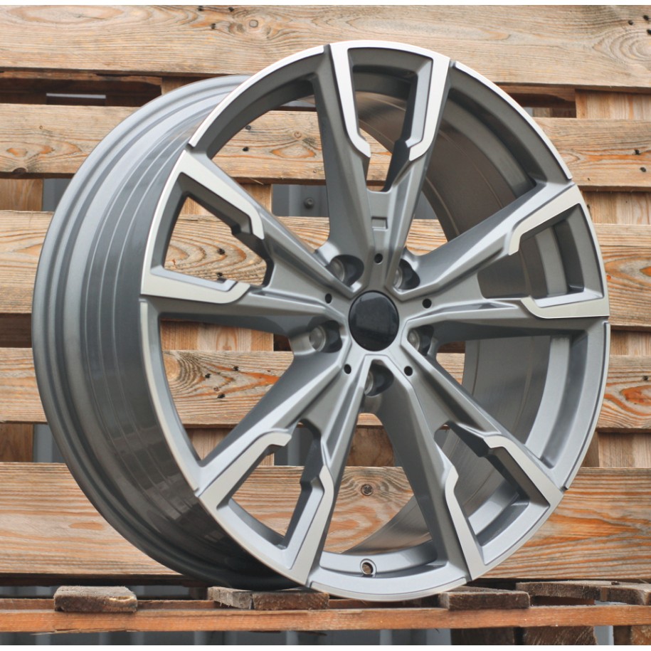 R19x8  5X112  ET  46  66.6  YF5710  Grey Polished (MG)  For BMW  (Z6)  (HYBRID FORGED (X1 iX1 X2 iX2 Series 1(F40) 2(F44))