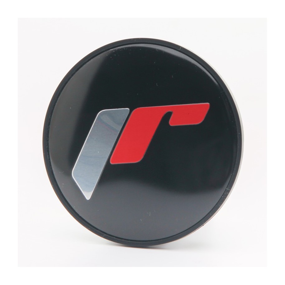 Sticker for Center Cap 087 - Black + Silver/Red Letters