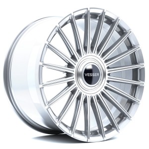 Vesser VSR5 21x9,5 ET0-35 BLANK Silver Machined Face