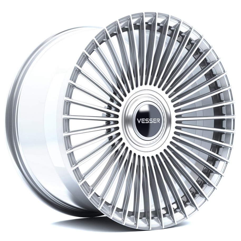 Vesser VSR9 22x10 ET25-60 BLANK Silver Machined Face
