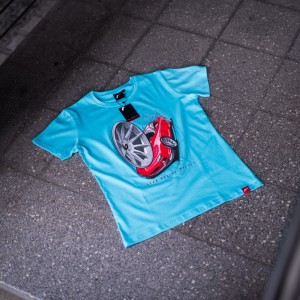 JR Men's T-Shirt JR-11 Car Turquoise Size XXL