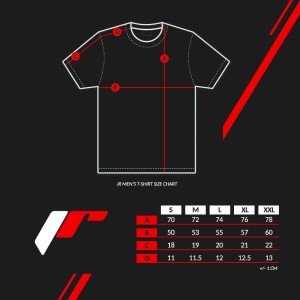 JR Men's T-Shirt JR-20 Face Black Size S