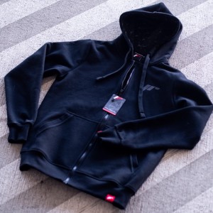 JR Unisex Zip Hoodie Logo Black Size XS