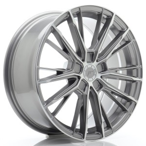 JR Wheels JR52 18x8 ET20-45 5H BLANK Titanium Machined Face